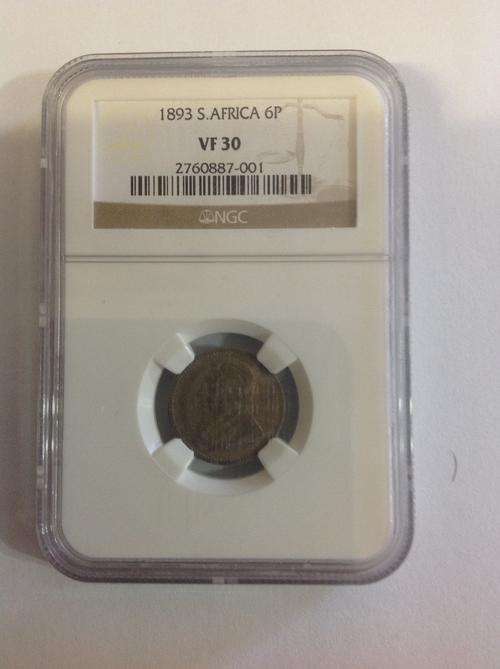 1893 S.Africa 6P VF 30