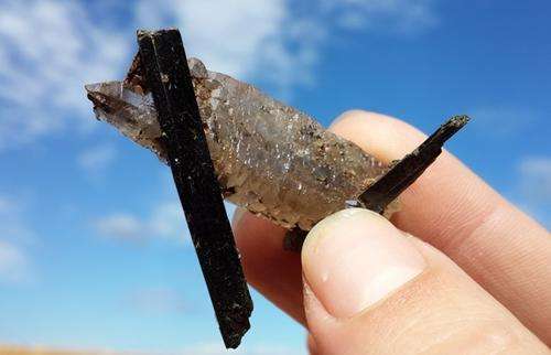 Smoky Quartz Formation with 2 Aegerine Crystals attached!