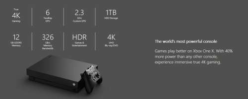 MICROSOFT XBOX ONE X 1TB 4K UHD CONSOLE - AS NEW* FREE SHIPPING