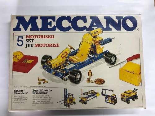 Meccano Set 5 In Dark Blue and Yellow