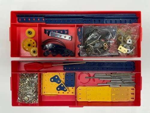 Meccano Set 5 Dark Blue And Yellow 1978