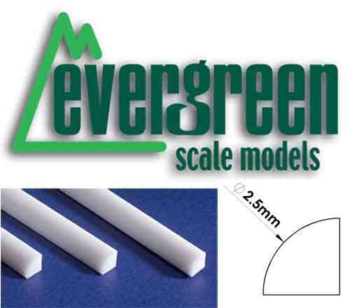 Quarter Round Dia 2.54mm (3 Pieces Per Pack) #250