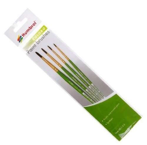 Coloro Synthetic Paint Brush Pack # 00/1/4/8
