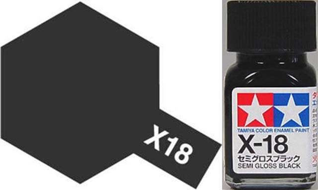 X-18 Black - Semi Gloss - Enamel Paint
