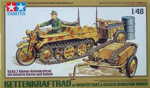 German Kettenkraftrad w/Cart - Scale 1/48 By Tamiya.
