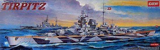 German Battleship Tirpitz (MTR) - Scale 1/350 By Academy.