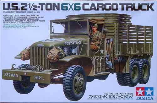 U.S. 2.5 Ton 6x6 Cargo Truck - Scale 1/35 by Tamiya.