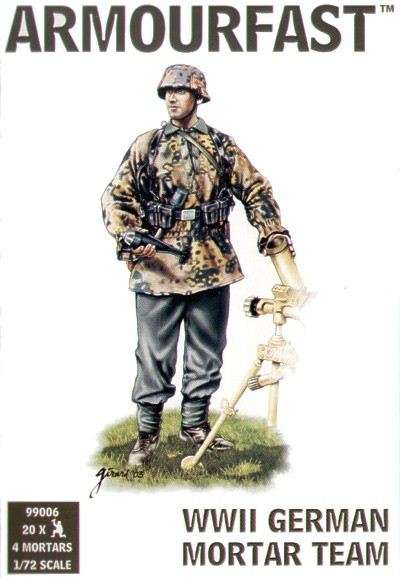 WWII Late German Mortar Team - Scale 1/72 By HAT Industrie.