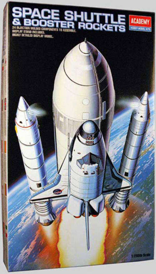 Space Shuttle With Booster Rockets - Scale 1/288 By Academy.