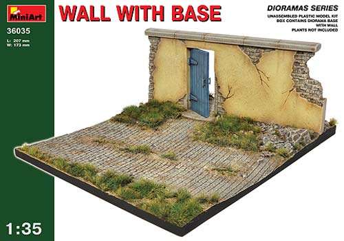 Wall With Base - Scale 1/35 By MiniArt.