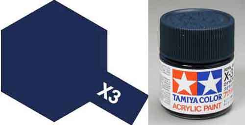 X-3 Royal Blue Acrylic Paint 23ml By Tamiya.