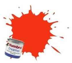 Fire Orange - Gloss Enamel paint - 14ml Tinlet by Humbrol.