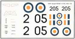 SAAF Vampire "205" 1950 - Scale 1/72 By MAVDecals.