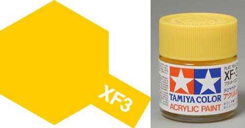 XF-3 Yellow - Matt - Acrylic Paint - 23ml by Tamiya.