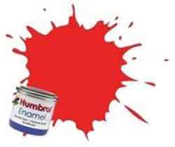 Signal Red - Satin Enamel Paint - 14ml Tinlet By Humbrol.