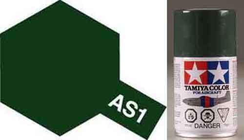 AS-1 Dark Green - 100ml Spray Paint Can By Tamiya.