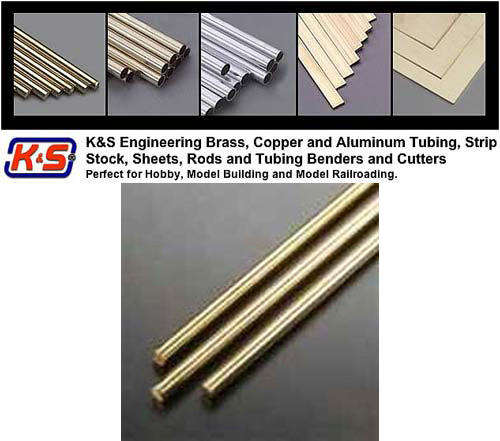 Dia 1.0mm Solid Brass Rod - L= 300mm By K&S Engineering.
