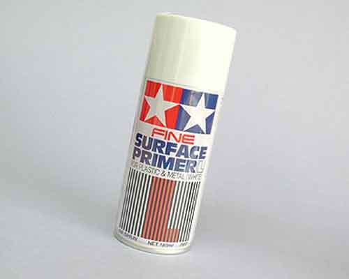 Fine Surface Primer (L) For Plastic & Metal (White) - 180ml By Tamiya.