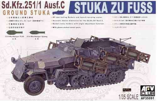 German Sd. Kfz. 251/1 Ausf. C Stuka Zu Fuss - Scale 1/35 By AFV Club.