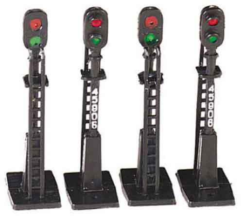 Block Signals (4Pcs) - Scale HO (1/87) By Bachmann.