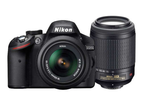 Nikon D3200 DSLR BODY | 18-55 VR LENS | 55-200 VR LENS | TWIN LENS VR KIT 24.2 Megapixels