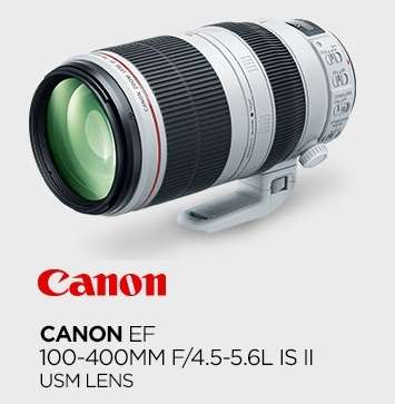 Canon EF 100-400mm f/4.5-5.6 L IS (Image Stabilizer) II USM Lens for Canon  DSLR Cameras