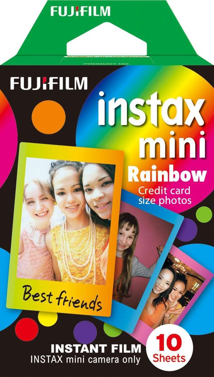 Fujifilm Instax mini Instant Film ( RAINBOW ) 10 Sheets per Box for Instax Mini 7 Mini 8 Mini 9