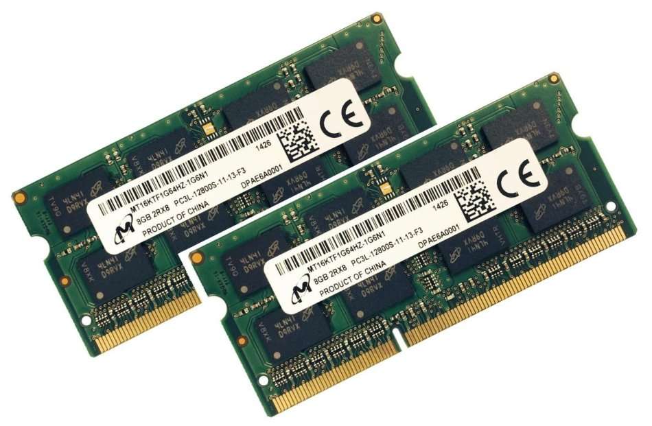 16GB (2 X 8GB) Micron DDR3L SO DIMM RAM 1600 Mhz PC3L-12800S 204 pin Laptop / Macbook Memory UPGRADE