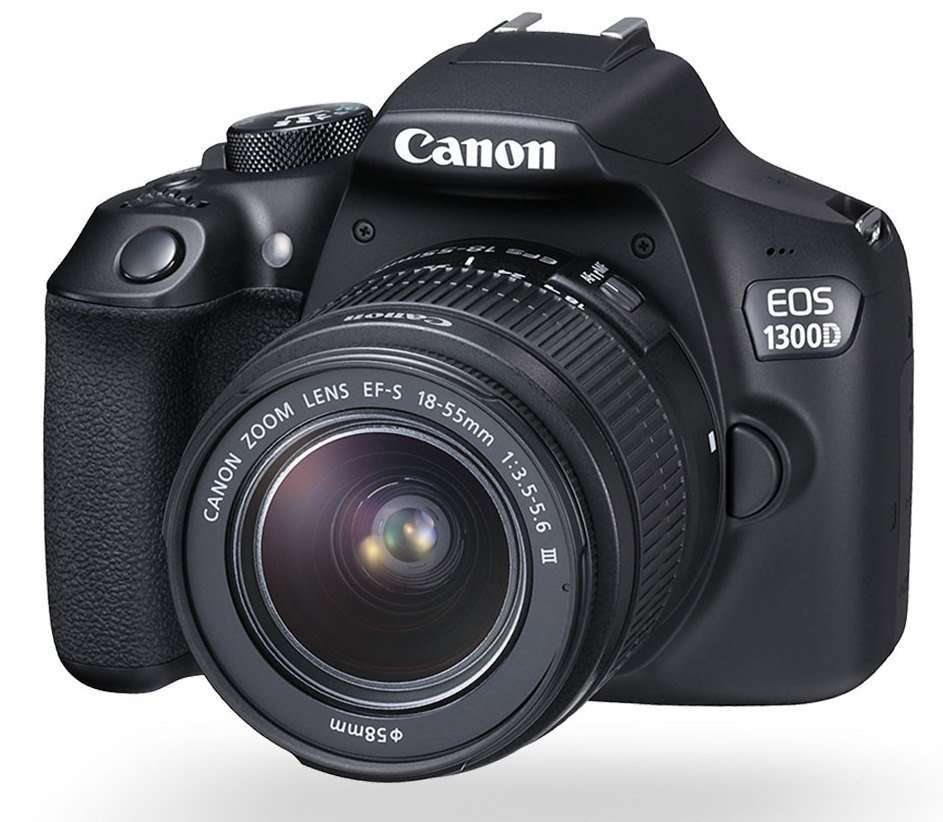 CANON 1300D DIGITAL SLR CAMERA WITH 18-55 III LENS  - Built-on Wi-Fi with NFC