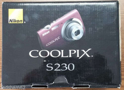 Nikon Coolpix S230 10MP Digital Camera with 3x Optical Zoom and 3 inch Touch Panel LCD (Plum) in Box