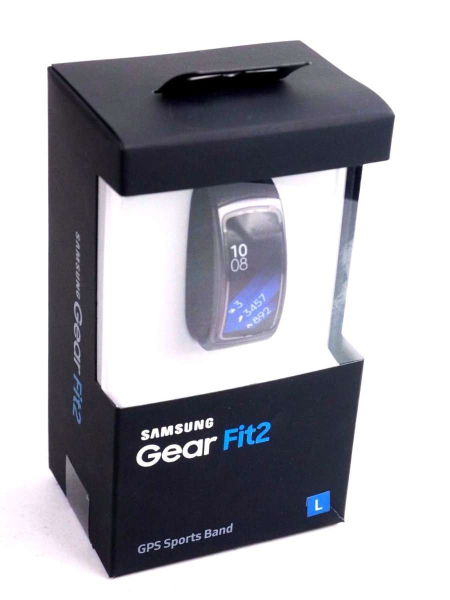 Samsung Gear Fit 2 Fitness Tracker Large SM-R360 GPS Sports Band - In Box (BLUE)