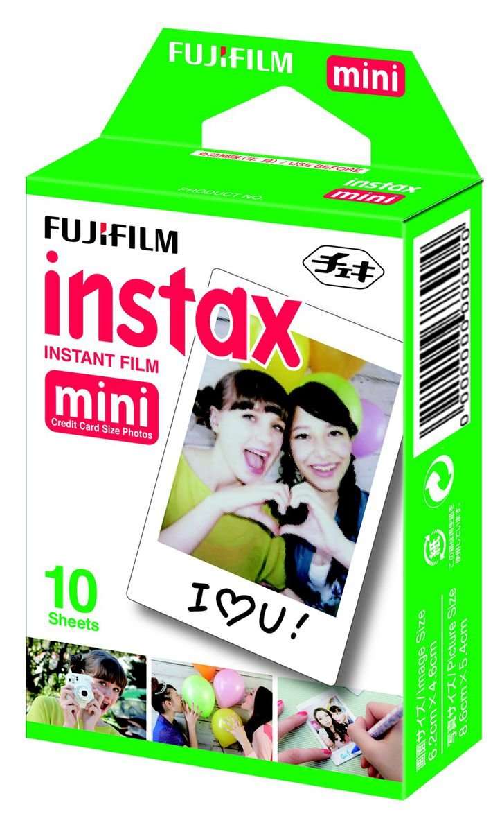 Fujifilm Instax  - Instant Film Credit card size photos 10 Sheets in a Box for Instax Mini 7, 8 & 9