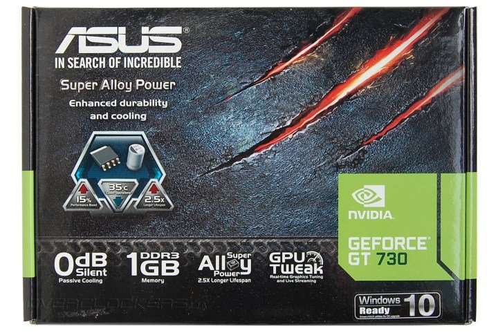 ASUS nVIDIA GeForce GT730 SILENT Low Profile 1GB DDR3 1024MB DDR3 Graphics Card