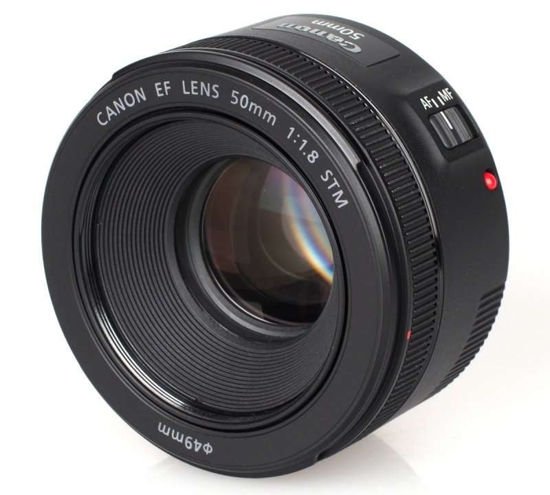 Canon EF 50mm f/1.8 STM Lens for Canon DSLR Cameras