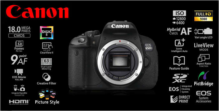 CANON 650D Digital SLR CAMERA with Canon 18-55mm IS Lens (18 Megapixels) DSLR Camera Kit