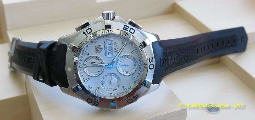 TAG Heuer Men's Aquaracer Automatic Chronograph Stainless Steel Rubber Tag Strap Watch - CAF2011