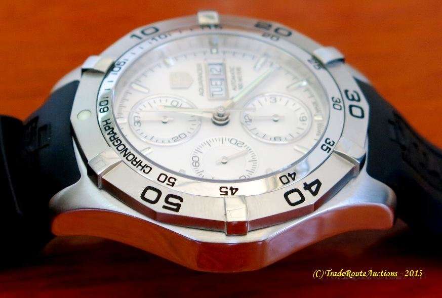 TAG Heuer Men's Aquaracer Automatic Chronograph Stainless Steel Rubber Tag Strap Watch - CAF2011