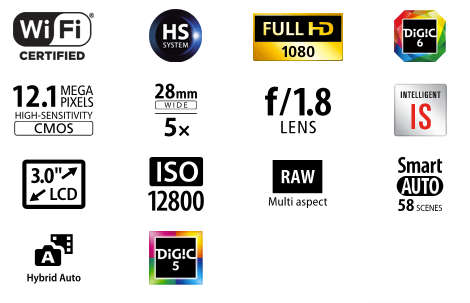 Canon PowerShot G16 - WiFi - DIGIC 6 Image Processor 5X Optical Zoom DIGITAL CAMERA