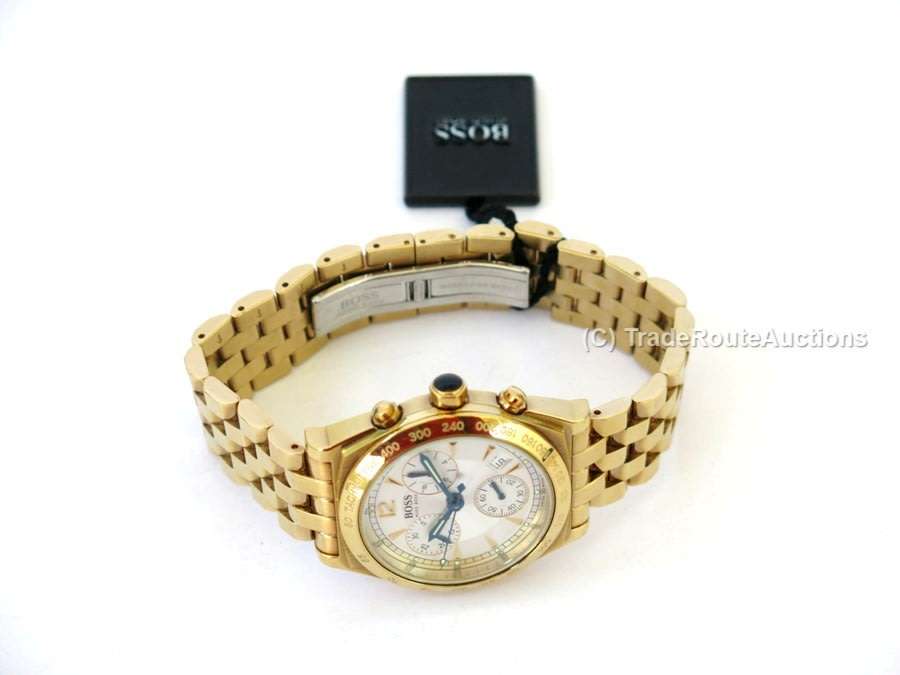 Hugo Boss Gold Plated Chrono Dial Men's Watch 1120 / 16205