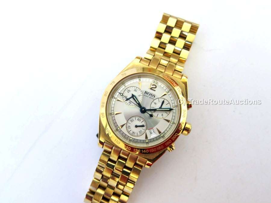 Hugo Boss Gold Plated Chrono Dial Men's Watch 1120 / 16205