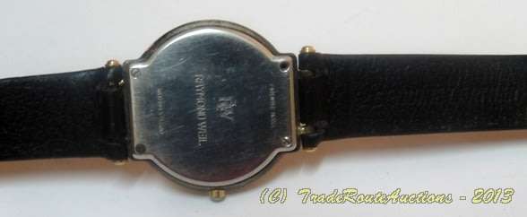 Raymond Weil Geneve Mens Gold Plated Black Leather Strap Wrist Watch
