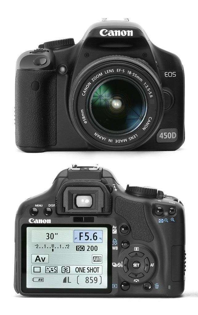 Canon EOS 450D DigitalSLR camera 12.2 Megapixels with Canon 18-55mm Lens Kit