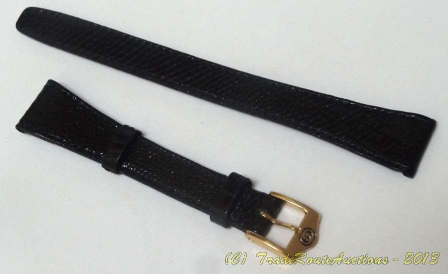 AUTHENTIC GUCCI LADIES BLACK LEATHER STRAP