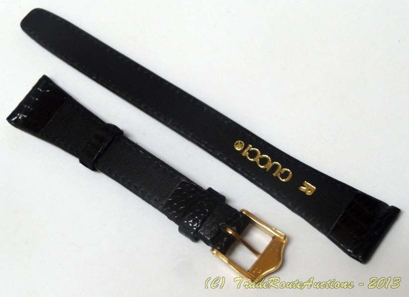 AUTHENTIC GUCCI LADIES BLACK LEATHER STRAP