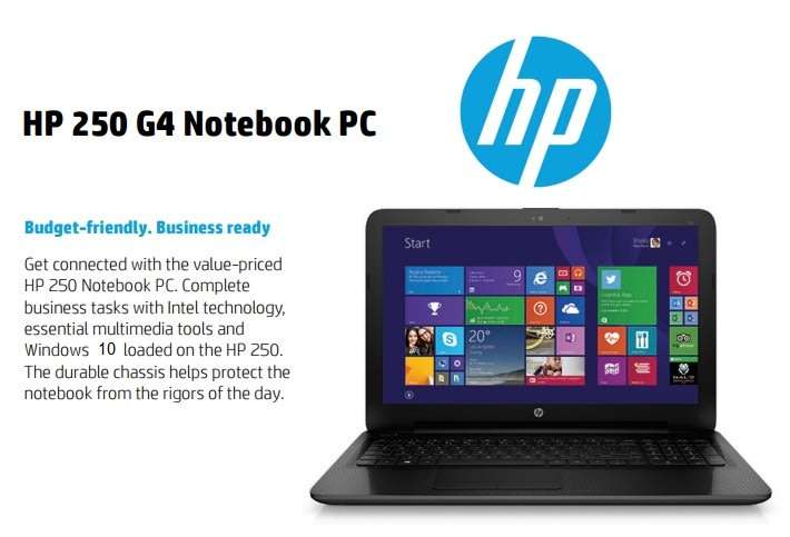 HP 250 G4 15.6 Inch | CORE i5 6200U 2.3GHZ 6TH GEN | 8GB RAM | 500GB HDD | WIN 10 | LAPTOP