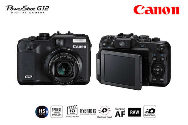 Canon PowerShot G12 Digital Camera with 5x Wide Angle Optical Image Stabilized Zoom