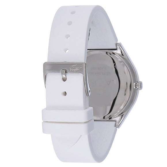 Lacoste Valencia Three-Hand Silver and Blue Women's watch 2000839 - Brand New
