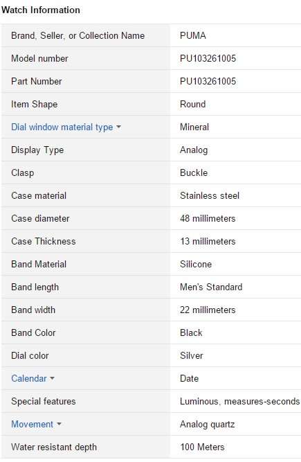 Puma Men's Motorsport PU103261005 Black Silicone Analog Quartz Watch - BRAND NEW *** PUMA ***