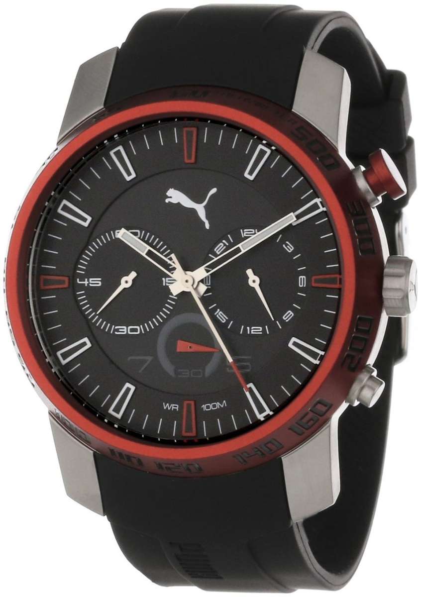 Puma Essence Chrono Silver Black Men's Watch PU103051003   - BRAND NEW *** PUMA ***