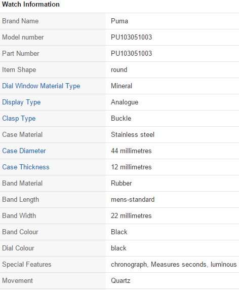 Puma Essence Chrono Silver Black Men's Watch PU103051003   - BRAND NEW *** PUMA ***